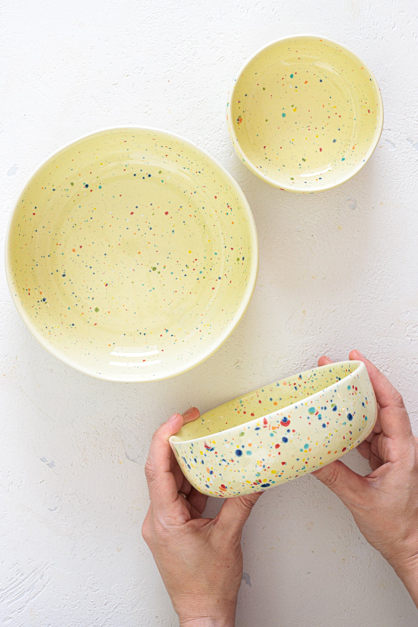 Set Party Bowl Trilogy - 3 pezzi - Giallo