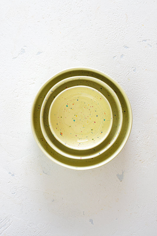 Set Party Bowl Trilogy - 3 pezzi - Giallo