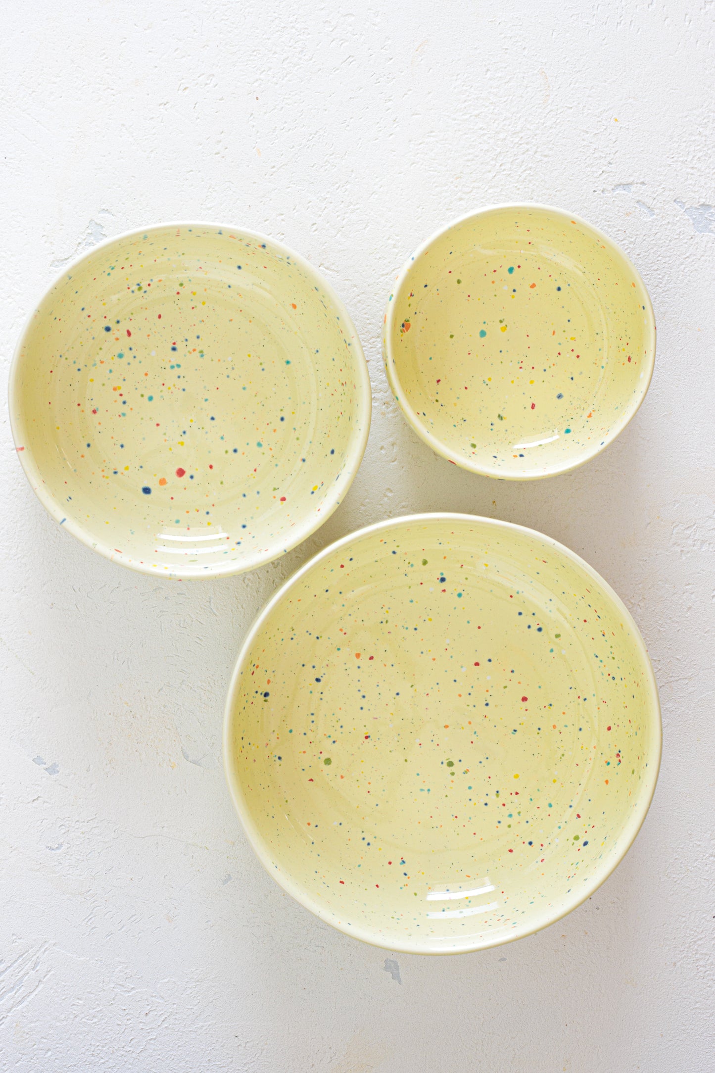 Set Party Bowl Trilogy - 3 pezzi - Giallo