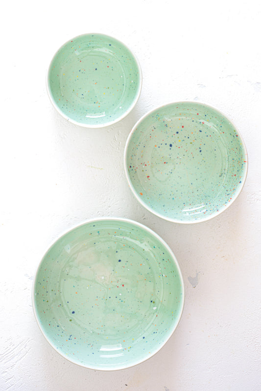 Set Party Bowl Trilogy - 3 pezzi - Verde