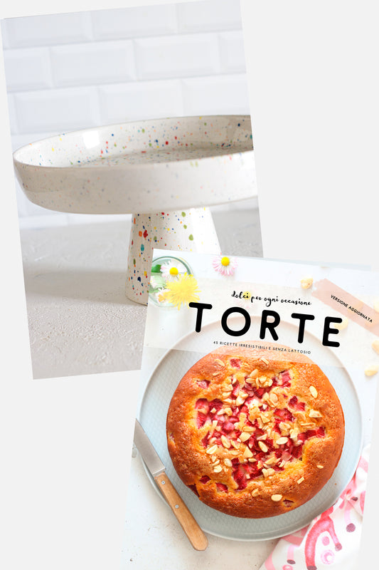 Idea regalo - Alzata per torte con eBook "Torte senza lattosio"