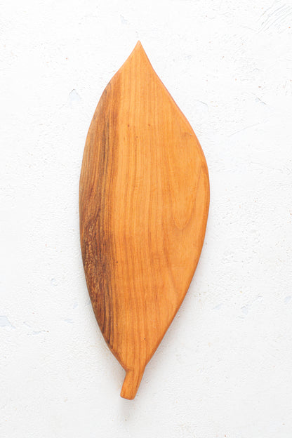 Tagliere a foglia in legno di ciliegio - Soffio