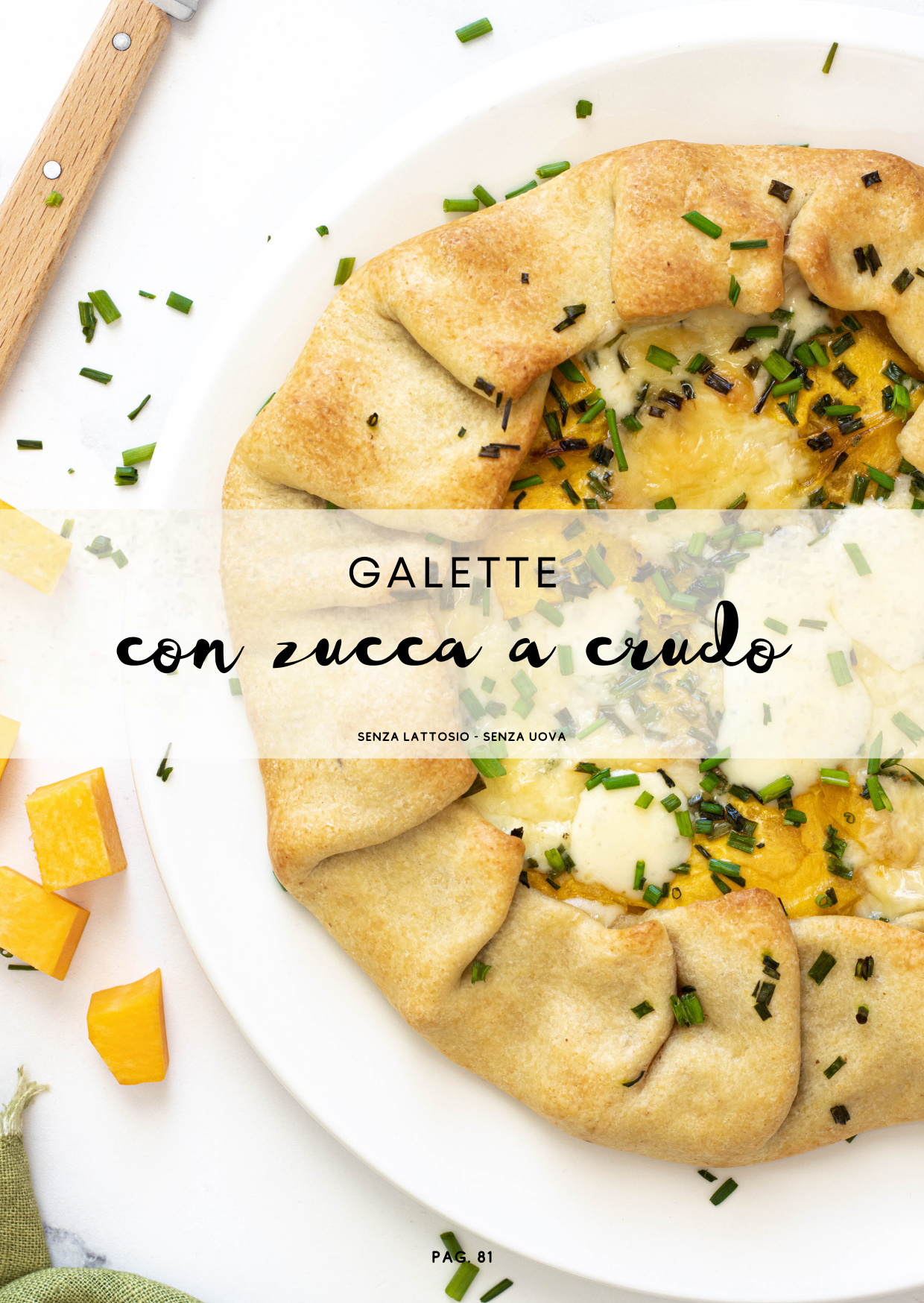 galette con zucca a crudo